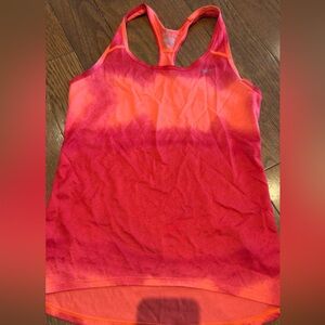 Nike Women's Red and Orange Tank Top